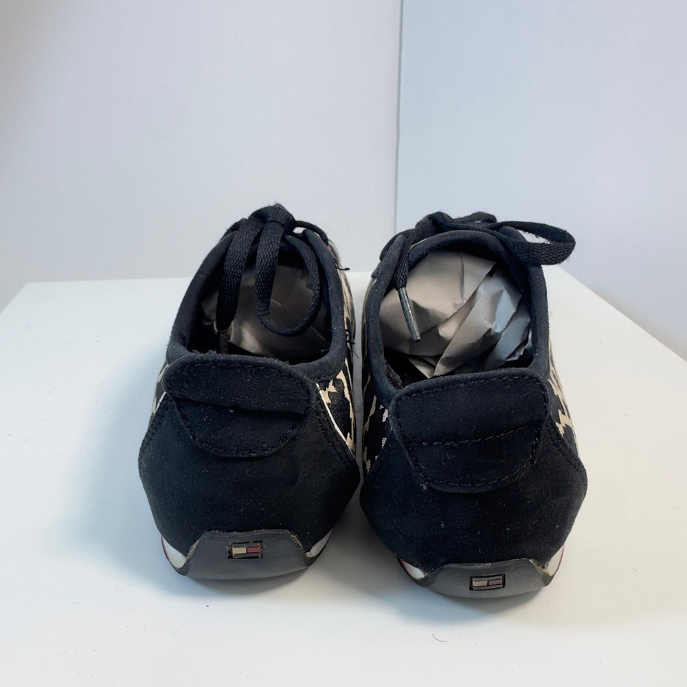 Tommy Hilfiger TWPRINCESS Sneakers Womens 7M Black Pink Monogram Logo Lace Up - Picture 9 of 16